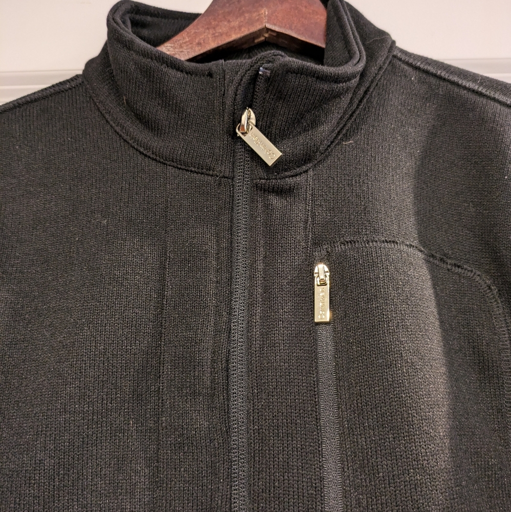 Tailored Fleece Calvin Klein Zip Up Ribbed S Jacket - Picture 5 of 11